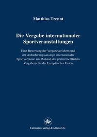 Produktbild: Die Vergabe internationaler Sportveranstaltungen