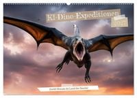 Produktbild: KI-Dino-Expeditionen Zw&ouml;lf Monate im Land der Saurier (Wandkalender 2027 DIN A2 quer), CALVENDO Monatskalender
