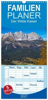 Produktbild: Familienplaner 2027 - Der Wilde Kaiser, das Kletterparadies bei Kitzb&uuml;hel mit 5 Spalten (Wandkalender, 21 x 45 cm) CALVENDO