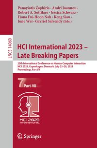Produktbild: HCI International 2023 &ndash; Late Breaking Papers