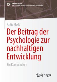 Produktbild: Der Beitrag der Psychologie zur nachhaltigen Entwicklung