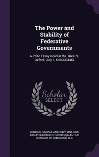 Produktbild: The Power and Stability of Federative Governments