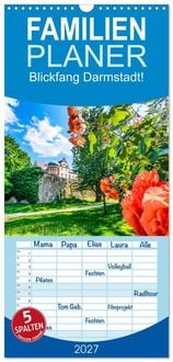 Produktbild: Familienplaner 2027 - Blickfang Darmstadt! mit 5 Spalten (Wandkalender, 21 x 45 cm) CALVENDO