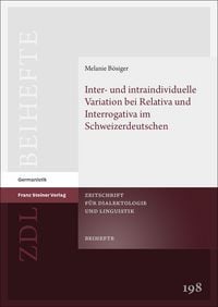 Produktbild: Inter- und intraindividuelle Variation bei Relativa und Interrogativa im Schweizerdeutschen