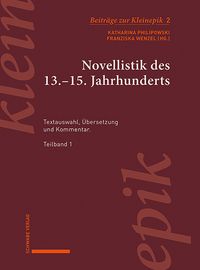 Produktbild: Novellistik des 13.&ndash;15. Jahrhunderts