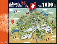 Produktbild: Schweiz - Illustrierte Karte der Schweiz