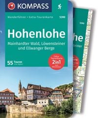 Produktbild: KOMPASS Wanderf&uuml;hrer Hohenlohe, Mainhardter Wald, L&ouml;wensteiner und Ellwanger Berge, 55 Touren