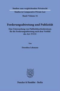 Produktbild: Forderungsabtretung und Publizit&auml;t