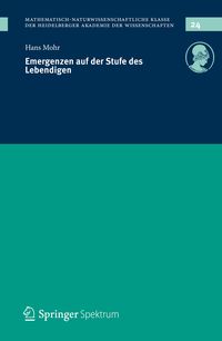 Produktbild: Emergenzen auf der Stufe des Lebendigen