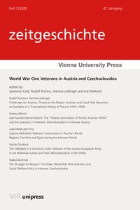 Produktbild: World War One Veterans in Austria and Czechoslovakia