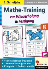 Produktbild: Mathe-Training zur Wiederholung und Festigung / Klasse 8