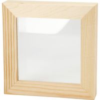 Produktbild: Creativ Company 3D-Rahmen mit Glas, T 2,5 cm, Gr&ouml;&szlig;e 12,3x12,3 cm, 1 Stk