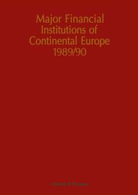Produktbild: Major Financial Institutions of Continental Europe 1989/90