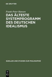 Produktbild: Das &auml;lteste Systemprogramm des deutschen Idealismus