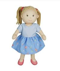Produktbild: Stoffpuppe ''Nela'' mit Kleidchen zum An- und Ausziehen, 32 cm