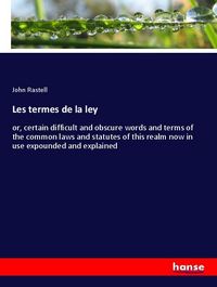 Produktbild: Les termes de la ley