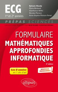 Produktbild: Formulaire Math&eacute;matiques approfondies - Informatique - ECG 1re et 2e ann&eacute;es - Programme 2022