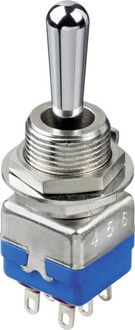 Produktbild: APEM 12146A 12146A Kippschalter 250 V/AC 2A 2 x Ein/Ein IP54 rastend 1St.