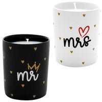 Produktbild: Kerzen-Set Motiv "Hochzeit Mr. & Mrs."