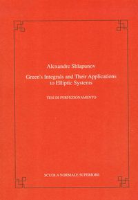 Produktbild: Green's integrals and their applications to elliptic systems