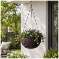 Produktbild: HTI-Living Blumenampel Nessa Rattanoptik Braun Blumenampel Nessa Rattanoptik Braun