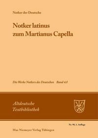 Produktbild: 'Notker latinus' zum Martianus Capella