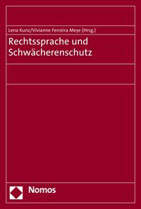 Produktbild: Rechtssprache und Schw&auml;cherenschutz
