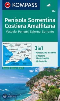 Bild vom Artikel KOMPASS Wanderkarte 682 Penisola Sorrentina, Costiera Amalfitana, Vesuvio, Pompei, Salerno, Sorrento 1:50.000 vom Autor 