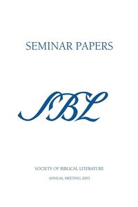 Produktbild: Sbl Seminar Papers 2003