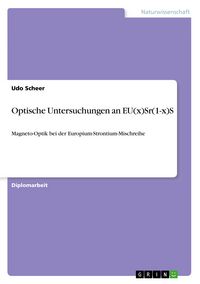 Produktbild: Optische Untersuchungen an EU(x)Sr(1-x)S