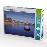 Produktbild: CALVENDO Puzzle Schubeinheit auf der Elbe in Magdeburg | 1000 Teile Lege-Gr&ouml;&szlig;e 64x48cm Foto-Puzzle f&uuml;r gl&uuml;ckliche Stunden