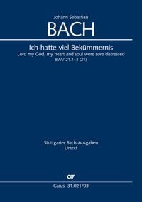 Produktbild: Ich hatte viel Bek&uuml;mmernis (Klavierauszug)