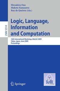 Produktbild: Logic, Language, Information and Computation