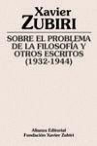 Produktbild: Sobre el problema de la filosof&iacute;a y otros escritos (1932-1944)