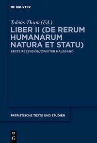 Produktbild: Liber II (De rerum humanarum natura et statu)