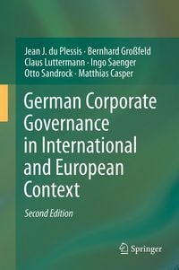 Produktbild: German Corporate Governance in International and European Context