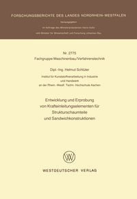 Produktbild: Entwicklung und Erprobung von Krafteinleitungselementen f&uuml;r Strukturschaumteile und Sandwichkonstruktionen