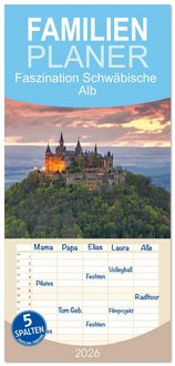 Produktbild: Familienplaner 2026 - Faszination Schw&auml;bische Alb mit 5 Spalten (Wandkalender, 21 x 45 cm) CALVENDO