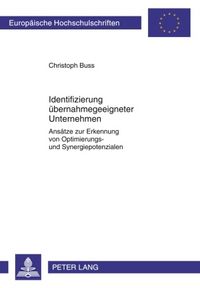 Produktbild: Identifizierung uebernahmegeeigneter Unternehmen