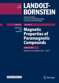 Produktbild: Magnetic Properties of Paramagnetic Compounds