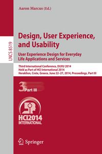 Produktbild: Design, User Experience, and Usability: User Experience Design for Everyday Life Applications and Services