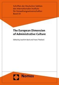 Produktbild: The European Dimension of Administrative Culture
