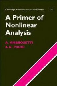 Produktbild: A Primer of Nonlinear Analysis