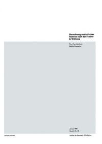 Produktbild: Berechnung unelastischer Rahmen nach der Theorie 2. Ordnung