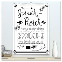 Produktbild: Spruch-Reich-handgeschriebene Spr&uuml;che von frech bis weise (hochwertiger Premium Wandkalender 2026 DIN A2 hoch), Kunstdruck in Hochglanz