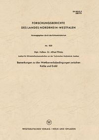 Produktbild: Bemerkungen zu den Wettbewerbsbedingungen zwischen Kohle und Erd&ouml;l