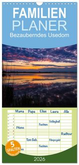 Produktbild: Familienplaner 2026 - Bezauberndes Usedom mit 5 Spalten (Wandkalender, 21 x 45 cm) CALVENDO