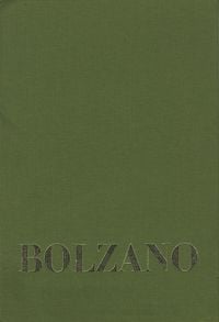 Produktbild: Bolzano, B. Gesamtausgabe / Reihe IV Band 1,3