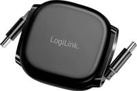 Produktbild: LogiLink USB-C&reg; Kabel USB 2.0 USB-C&reg; Stecker 1.00 m Schwarz beidseitig verwendbarer Stecker, zum Aufdrehen CU0500