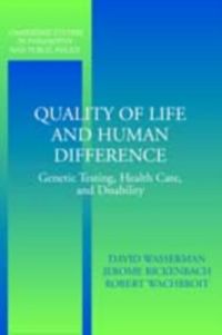 Produktbild: Quality of Life and Human Difference